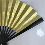 Japanese Paper Folding Fan Sensu Vtg Bamboo Resin Frame Gold Silver Formal 4D865