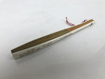 Japanese Paper Folding Fan Sensu Vtg Bamboo Resin Gold Silver White Formal 4D906