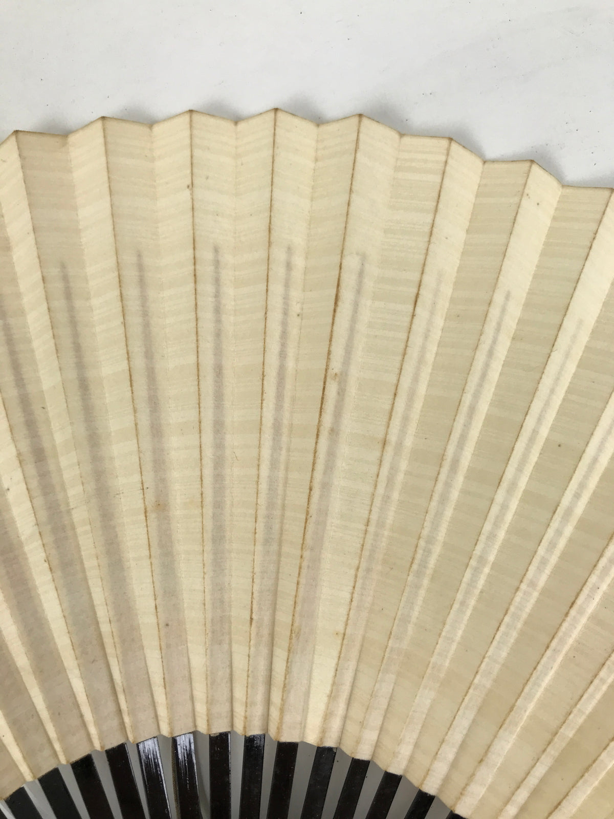 Japanese Paper Folding Fan Sensu Vtg Lacquer Bamboo Spider Lily Higanbana 4D905