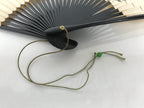 Japanese Paper Folding Fan Sensu Vtg Lacquer Bamboo Spider Lily Higanbana 4D905