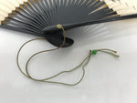 Japanese Paper Folding Fan Sensu Vtg Lacquer Bamboo Spider Lily Higanbana 4D905