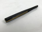 Japanese Paper Folding Fan Sensu Vtg Lacquered Bamboo Gold Silver Formal 4D894