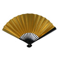 Japanese Paper Folding Fan Sensu Vtg Lacquered Bamboo Gold Silver Formal 4D957