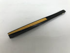 Japanese Paper Folding Fan Sensu Vtg Lacquered Bamboo Gold Silver Formal 4D958