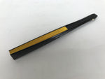 Japanese Paper Folding Fan Sensu Vtg Lacquered Bamboo Gold Silver Formal 4D959