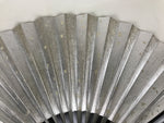 Japanese Paper Folding Fan Sensu Vtg Lacquered Bamboo Gold Silver Formal 4D959