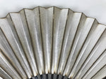 Japanese Paper Folding Fan Sensu Vtg Lacquered Bamboo Gold Silver Formal 4D961