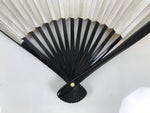 Japanese Paper Folding Fan Sensu Vtg Lacquered Bamboo Gold Silver Formal 5D7