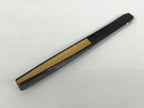 Japanese Paper Folding Fan Sensu Vtg Lacquered Bamboo Gold Silver Formal 5D7