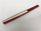 Japanese Paper Folding Fan Sensu Vtg Red Bamboo Frame Simple White Blank 4D945