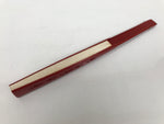 Japanese Paper Folding Fan Sensu Vtg Red Bamboo Frame Simple White Blank 4D945