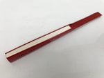 Japanese Paper Folding Fan Sensu Vtg Red Bamboo Frame Simple White Blank 4D946