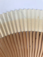 Japanese Paper Folding Fan Sensu Vtg Wavy Bamboo Frame Silver Foil White 4D901