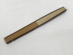 Japanese Paper Folding Fan Vtg Sensu Bamboo Frame Blue Stripes Geometric 5D12