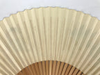 Japanese Paper Folding Fan Vtg Sensu Bamboo Frame Kikyo Bellflower Bird 4D980