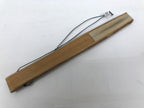 Japanese Paper Folding Fan Vtg Sensu Bamboo Frame Pine Tree Branch Silver 4D982
