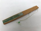 Japanese Paper Folding Fan Vtg Sensu Bamboo Frame River Cherry Blossom 4D981