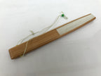 Japanese Paper Folding Fan Vtg Sensu Bamboo Frame River Cherry Blossom 4D981