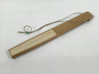 Japanese Paper Folding Fan Vtg Sensu Bamboo Frame White Green Sansho Berry 5D16