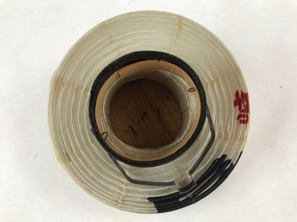 Japanese Paper Handheld Chochin Lantern Vtg Nagaragawa Fishing Black White LT76