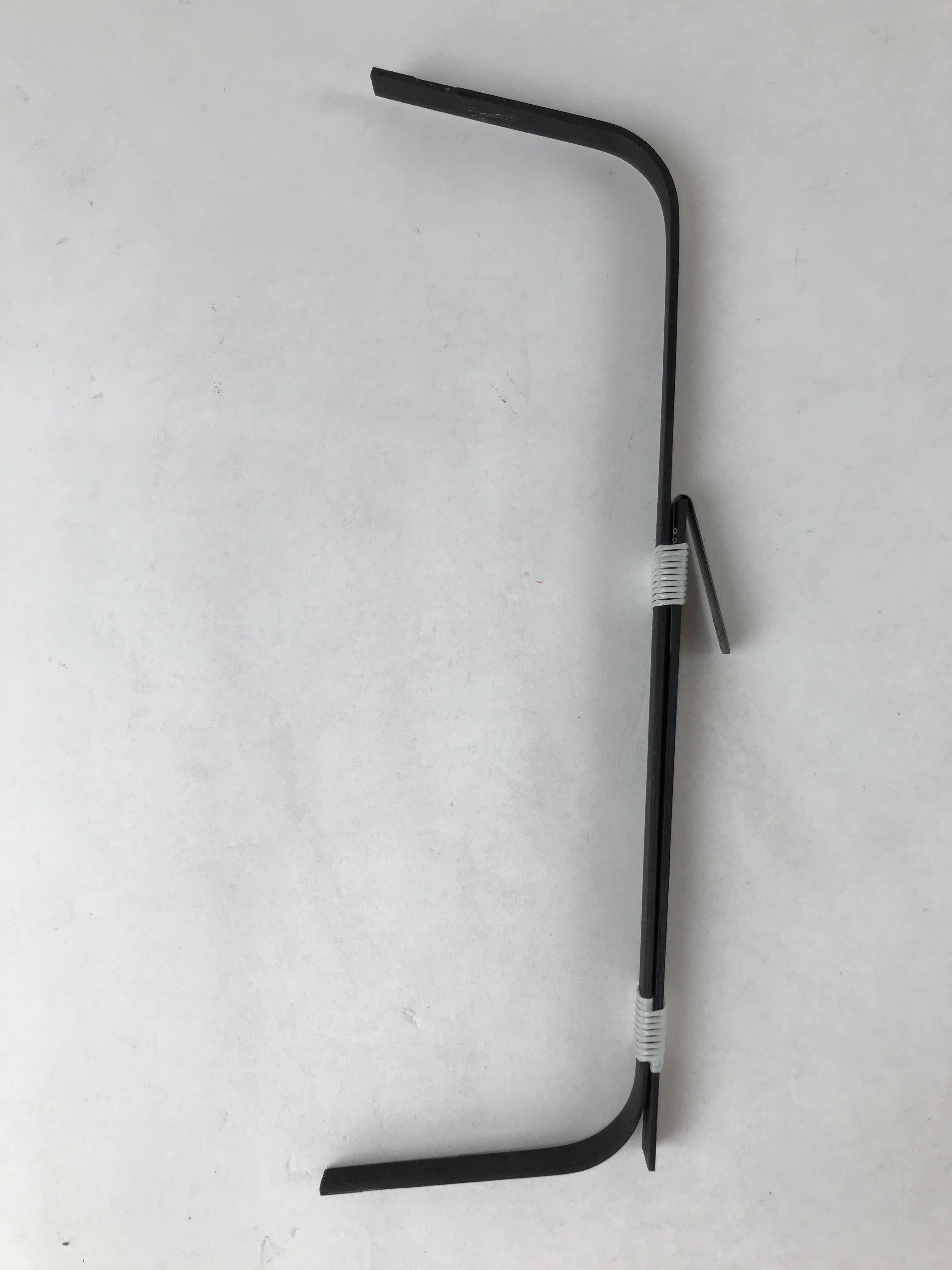 Japanese Paper Handheld Chochin Lantern Vtg Nagaragawa Fishing Black White LT76