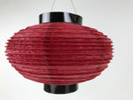 Japanese Paper Hanging Lantern Vtg Candle Holder Small Round Red Decor LT92