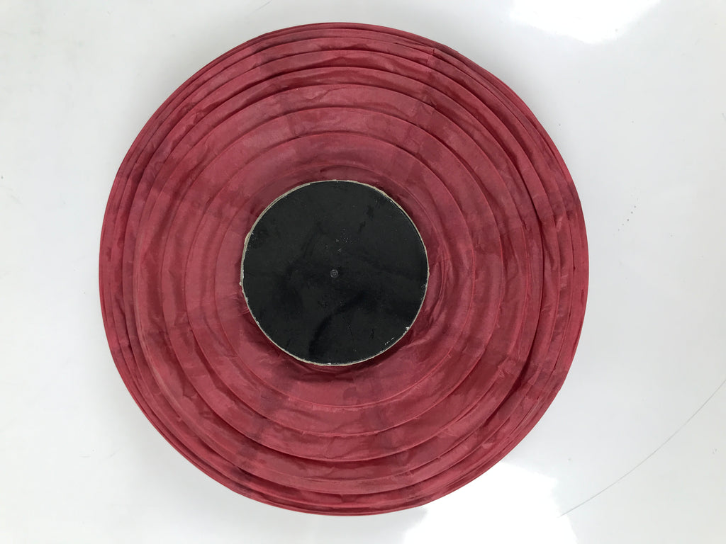 Japanese Paper Hanging Lantern Vtg Candle Holder Small Round Red Decor LT92