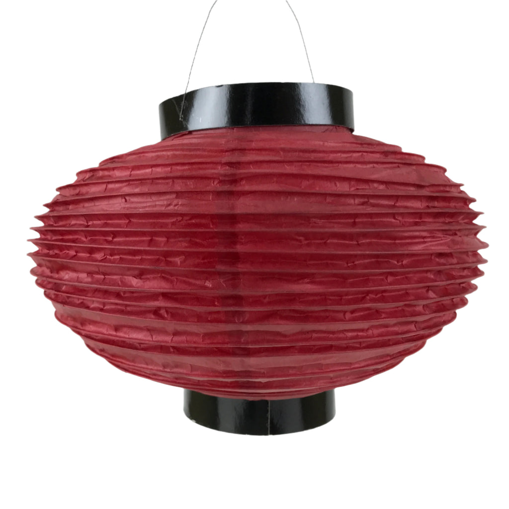 Japanese Paper Hanging Lantern Vtg Candle Holder Small Round Red Decor LT92