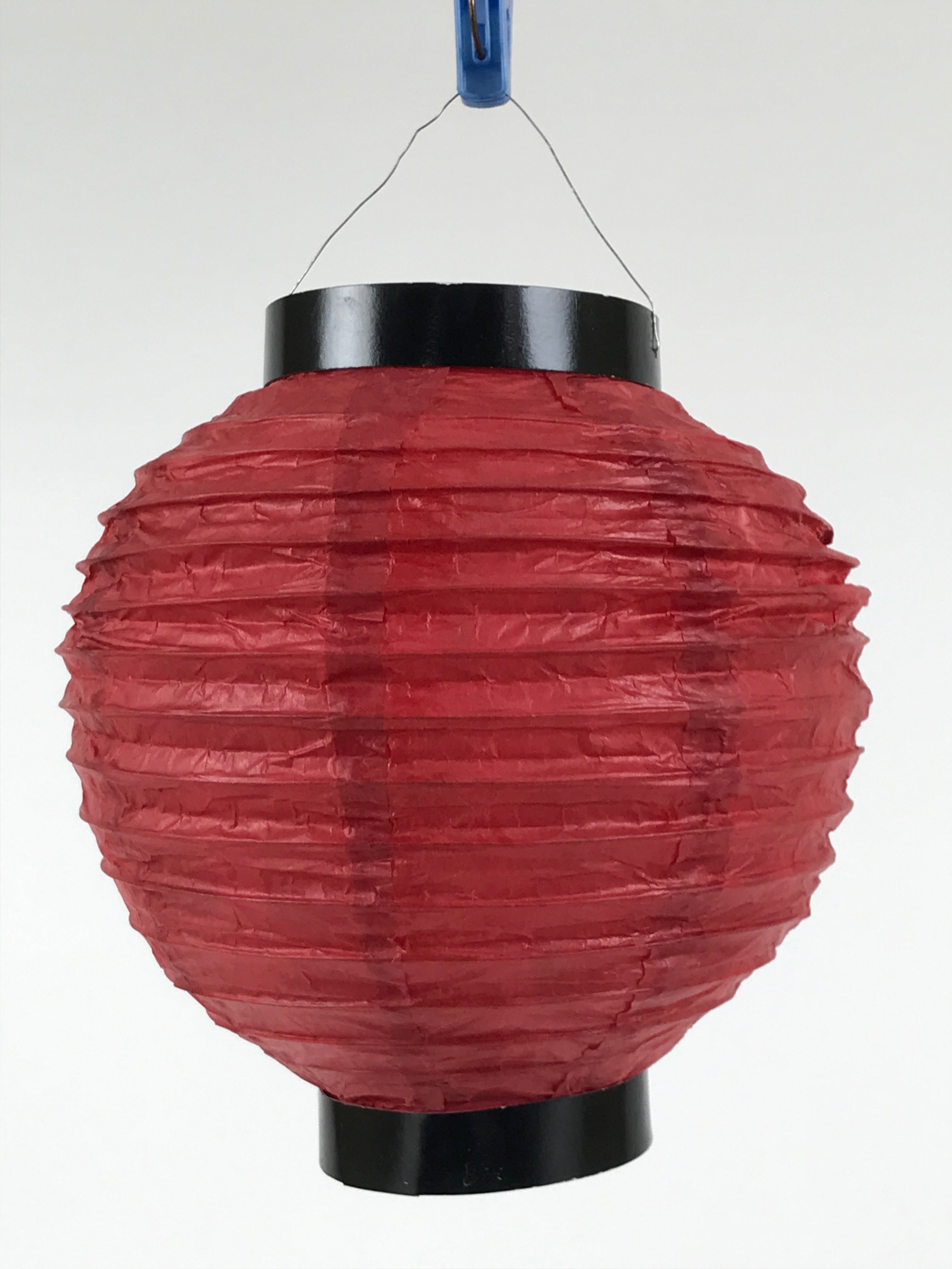 Japanese Paper Hanging Lantern Vtg Chochin Candle Holder Small Round Pink LT101