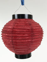 Japanese Paper Hanging Lantern Vtg Chochin Candle Holder Small Round Pink LT102