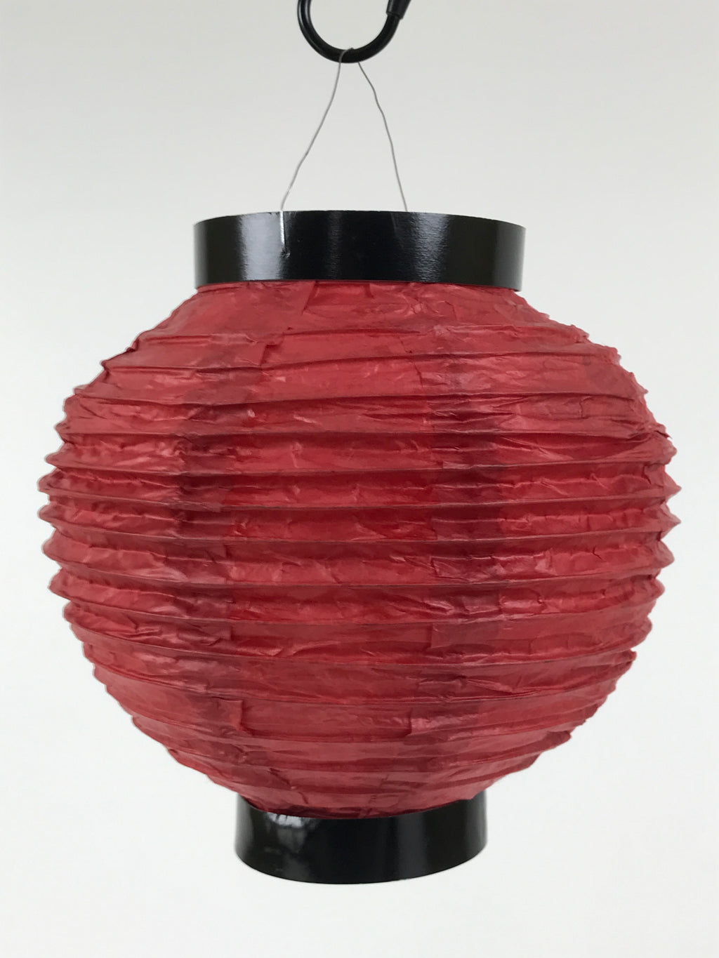 Japanese Paper Hanging Lantern Vtg Chochin Candle Holder Small Round Pink LT102