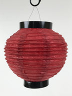 Japanese Paper Hanging Lantern Vtg Chochin Candle Holder Small Round Pink LT102