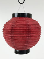 Japanese Paper Hanging Lantern Vtg Chochin Candle Holder Small Round Pink LT102