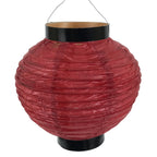 Japanese Paper Hanging Lantern Vtg Chochin Candle Holder Small Round Pink LT102