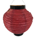 Japanese Paper Hanging Lantern Vtg Chochin Candle Holder Small Round Pink LT103