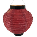 Japanese Paper Hanging Lantern Vtg Chochin Candle Holder Small Round Pink LT103