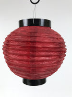 Japanese Paper Hanging Lantern Vtg Chochin Candle Holder Small Round Pink LT104