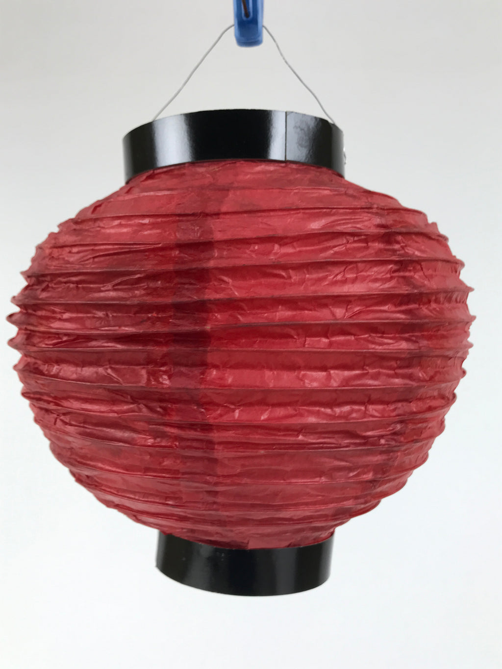 Japanese Paper Hanging Lantern Vtg Chochin Candle Holder Small Round Pink LT104