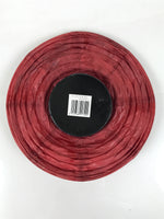 Japanese Paper Hanging Lantern Vtg Chochin Candle Holder Small Round Pink LT104