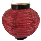Japanese Paper Hanging Lantern Vtg Chochin Candle Holder Small Round Pink LT104