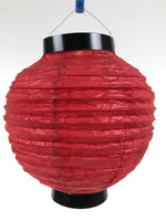 Japanese Paper Hanging Lantern Vtg Chochin Candle Holder Small Round Pink LT105