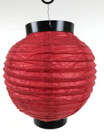 Japanese Paper Hanging Lantern Vtg Chochin Candle Holder Small Round Pink LT105