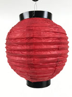 Japanese Paper Hanging Lantern Vtg Chochin Candle Holder Small Round Pink LT105