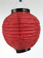 Japanese Paper Hanging Lantern Vtg Chochin Candle Holder Small Round Pink LT106