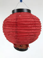Japanese Paper Hanging Lantern Vtg Chochin Candle Holder Small Round Pink LT106