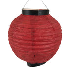 Japanese Paper Hanging Lantern Vtg Chochin Candle Holder Small Round Pink LT106