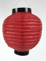 Japanese Paper Hanging Lantern Vtg Chochin Candle Holder Small Round Pink LT107