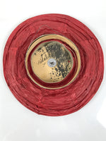 Japanese Paper Hanging Lantern Vtg Chochin Candle Holder Small Round Pink LT107