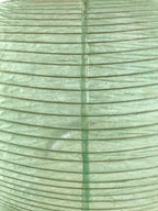 Japanese Paper Hanging Lantern Vtg Obon Flowers Chrysanthemum Green Decor LT93