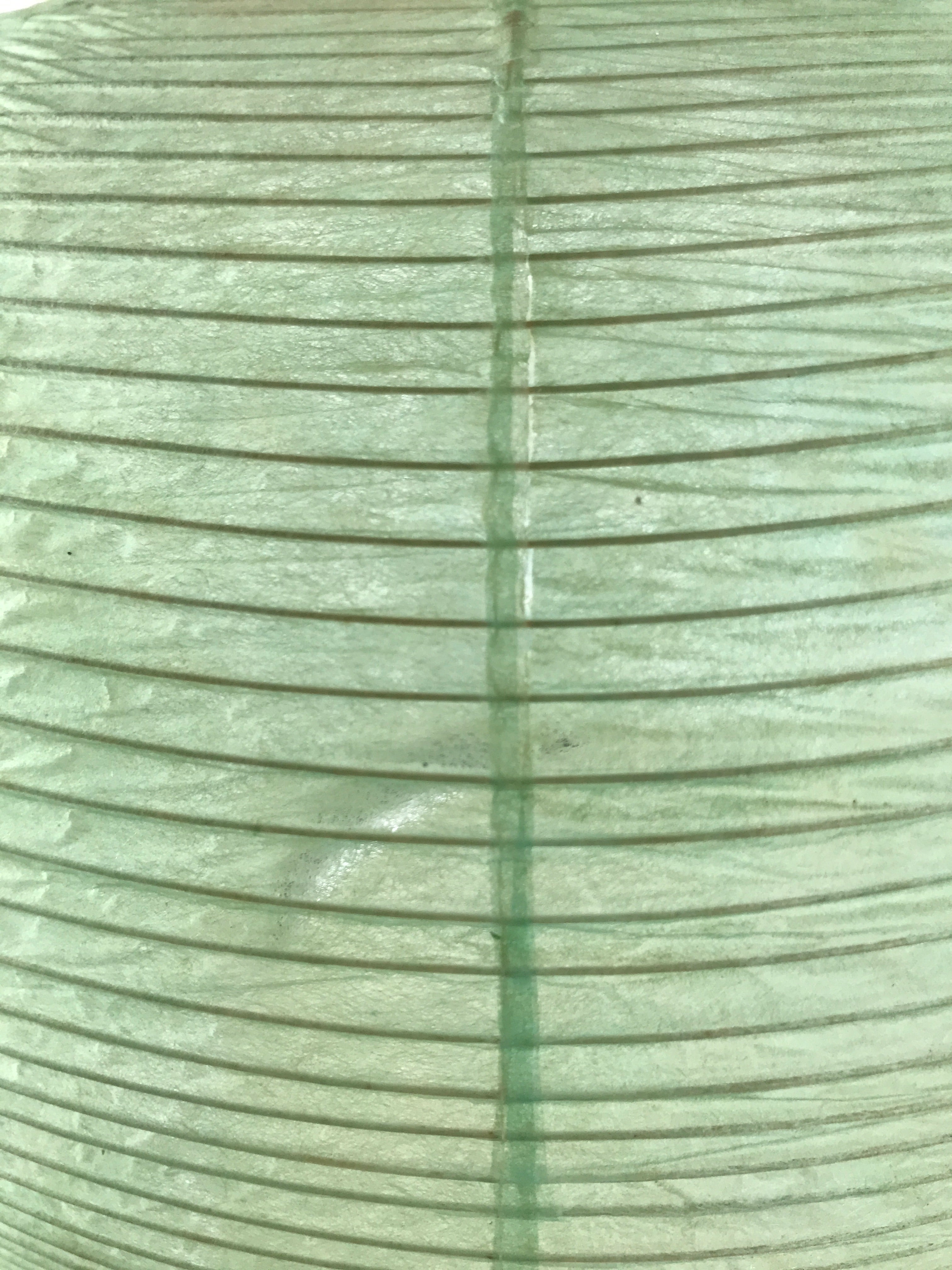 Japanese Paper Hanging Lantern Vtg Obon Flowers Chrysanthemum Green Decor LT93